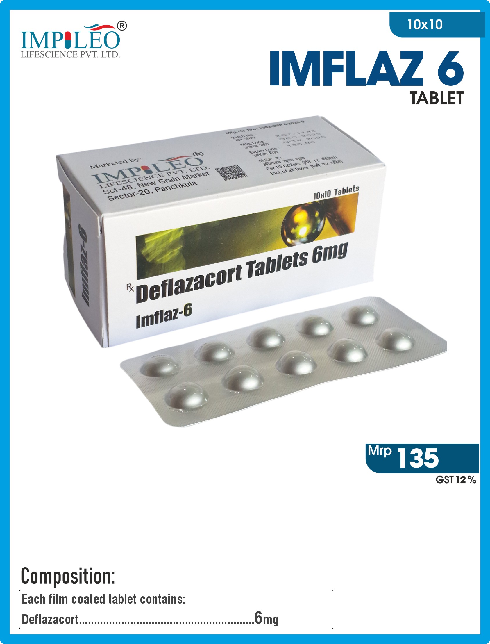 Boost Productivity : Source IMFLAZ 6 Tablets from Trusted Third-Party Manufacturer in India